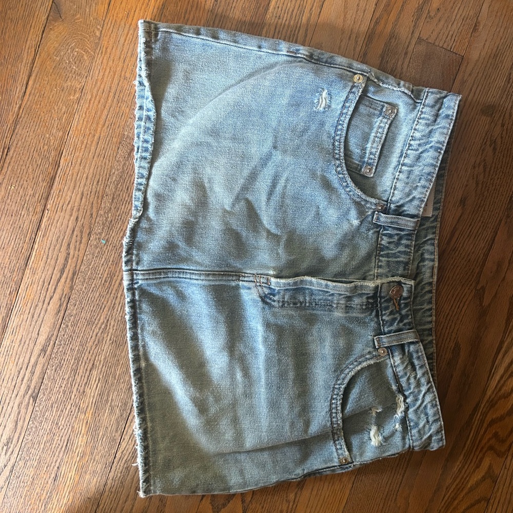 Zara Light Blue Denim Skirt